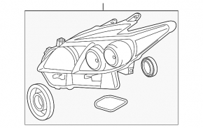 Фара передняя правая Toyota Prius 30 13-15 в сборе рест LED
