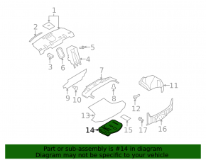 Пенопласт под инструмент Infiniti G25 G35 G37 4d 06-15