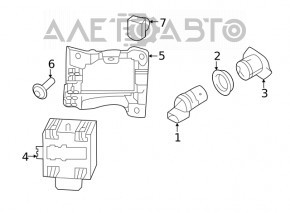 Кронштейн датчика слепых зон левый Audi A5 F5 18-25