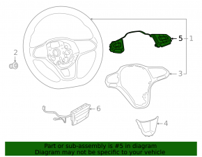 Кнопки управления на руле Volkswagen ID.4 21-26 черные