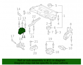 Подушка двигателя правая VW Jetta 11-14 USA TDI