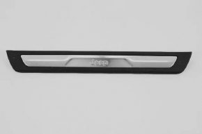 Ornamente prag ușă față stânga Jeep Grand Cherokee WK2 11-22 bej cu crom, zgârieturi