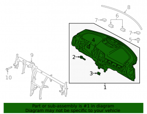 Торпедо передняя панель с AIRBAG Volvo XC40 19-26 черная