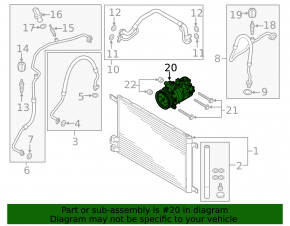 Компрессор кондиционера Audi Q3 83A 19-25 2.0T Denso