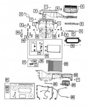 Испаритель Jeep Grand Cherokee WL 21-26 long