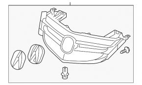 Решетка радиатора grill Acura MDX 07-08