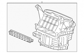 Печка в сборе вентиляция Honda Accord 13-17