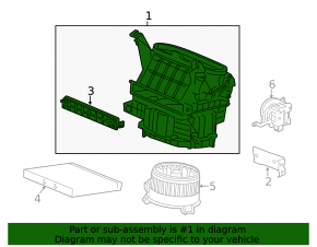 Печка в сборе вентиляция Honda Accord 13-17