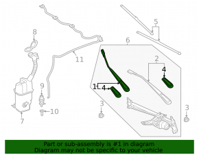Поводок дворника правый Mercedes A-class V177 19-22