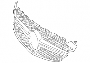 Решетка радиатора в сборе grill Mercedes C-class W205 43 17-18 без камеры