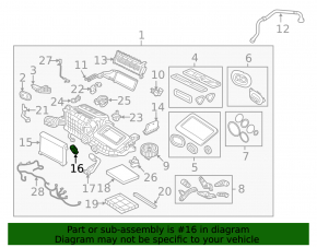 Клапан печки кондиционера Land Rover Range Rover Velar 18-26 dual zone