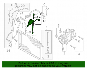 Трубка кондиционера компрессор-печка VW Golf GTI/R 22-26 2.0T