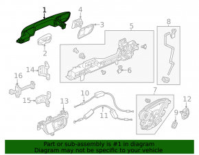 Mâner exterior ușă spate dreapta Honda Civic XI FE/FL 23-26