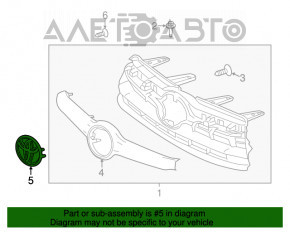 Эмблема решетки радиатора grill Toyota Highlander 14-16