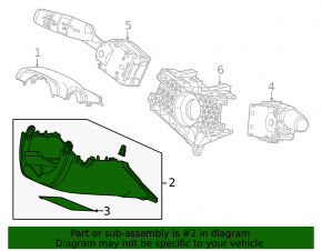 Обрамление рулевой колонки в сборе Honda Civic XI FE/FL 22-26 черное, 2 части, сломано крепление