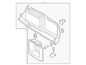 Capacul arcului drept Audi A4 B8 08-16 sedan, negru