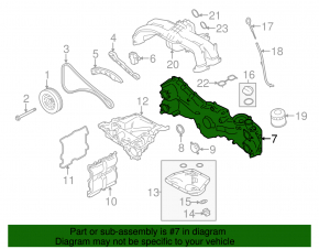 Передняя крышка двигателя Subaru Outback 15-19 2.5 FB25