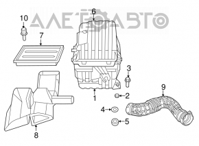 Воздухоприемник Chrysler 200 11-14 2.4