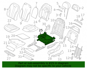 Водительское сидение BMW 7 G11 G12 16-22 с airbag, электрическое, подогрев, память, Komfort