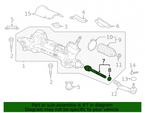 Рулевая тяга правая Honda Accord 18-22