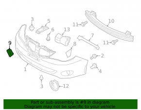Заглушка буксировочного крюка переднего бампера Subaru Impreza WRX GH 08-11