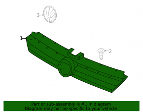 Grilă radiator VW Golf 18-19