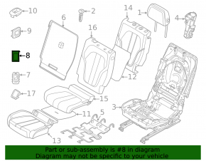 Кнопка опрокидывания заднего правого сиденья BMW X7 G07 19-26 черная