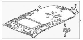 Обшивка потолка Acura MDX 14-16 под люк беж