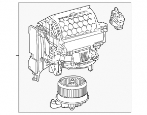 Печка в сборе вентиляция Lexus NX200t NX300 NX300h 15-21