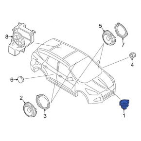 Динамик торпеды центральный Ford Escape MK3 13-19