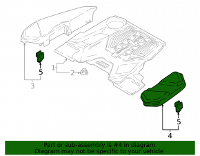 Накладка подкапотная левая BMW 5 G30 17-23 4.4T S63