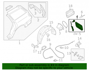 Лючок бензобака в сборе с корпусом Subaru Outback 10-14