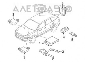 Датчик давления колеса Porsche Cayenne 958 11-17 433MHz