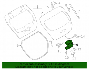 Замок двери багажника Nissan Leaf 18-24
