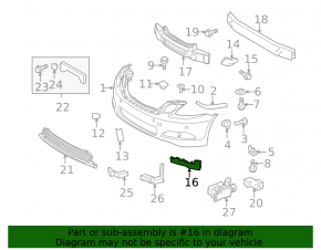 Крепление переднего бампера правое под фарой Lexus GS350 GS450h 08-11