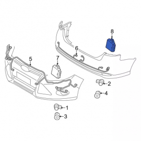 Rear parking aid module Ford C-max MK2 13-18