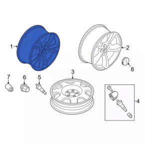 Диск колесный R18x8JxET40 Ford Mustang mk6 18-23 тип 3