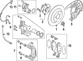 Кожух тормозного диска задний правый Mazda CX-90 24-26