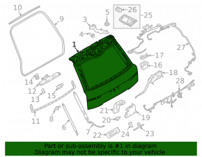 Дверь багажника голая Land Rover Range Rover 13-21