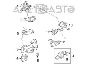 Подушка двигателя правая Toyota Rav4 2.5 10-08