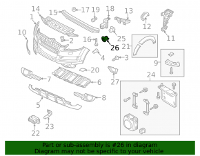 Кольцо парктроника переднего бампера правое Audi Q7 4L 10-15 внутреннее, off road pkg, черный глянец