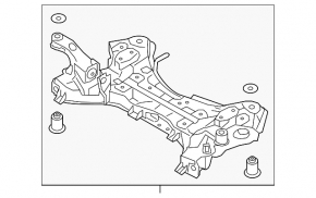 Подрамник передний Kia Sorento 10-15 2.4
