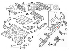 Корыто багажника VW Touareg 11-15