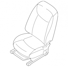 Водительское сидение Nissan Sentra 13-15 без airbag, механич, ткань черн