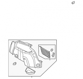 Capotă arc stânga Audi A3 8V 15-20 4 uși, 5 uși, cu airbag posterior, AWD