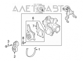 Carcasă termostat cu pompă Toyota Camry v55 15-17 usa