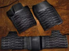 Set covorașe de cauciuc negru pentru Jeep Grand Cherokee WK2 16-22