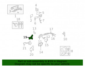Петля двери верхняя передняя левая Toyota Rav4 13-18