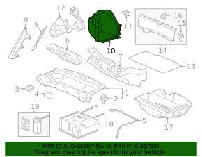 Обшивка арки правая Honda Accord 16-17 hybrid, серая