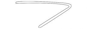 Bandă decorativă inferioară lunetă dreapta spate Audi A4 B8 08-16 sedan, cromată